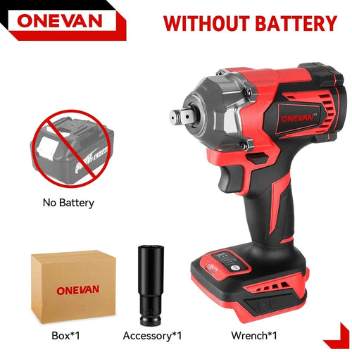 Planet Gates Without Battery / CHINA ONEVAN 1200N.M Torque Brushless Electric Impact Wrench 1/2 Inch Cordless Wrench Screwdriver Power Tools For Makita 18V Battery
