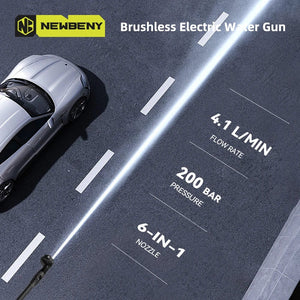 Planet Gates Without Battery NEWBENY 200Bar Brushless High Pressure Car Washer Gun 6 IN 1 Electric Garden Washing Water Wash Spray Gun for Makita 18V Battery