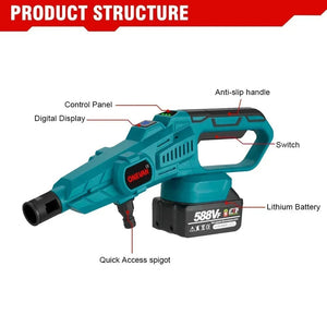Planet Gates Without Battery ONEVAN 3500W 200Bar Brushless Electric High Pressure Washer Car Wash Water Gun Garden Irrigation Tool for Makita 18V Battery