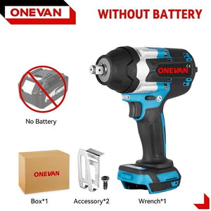 Planet Gates Without Battery / Poland ONEVAN 1800N.M Torque Brushless Electric Impact Wrench 1/2 inch Screwdriver Cordless Wrench Power Tools For Makita 18V Battery