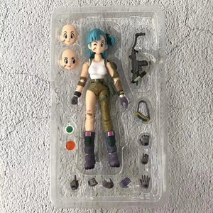 Planet Gates without box 13.5cm 13.5cm Anime Dragon Ball Figures Bulma Goku Action Figure Movable PVC Collection Doll SHF Childhood Son Goku Figurine Model Toys