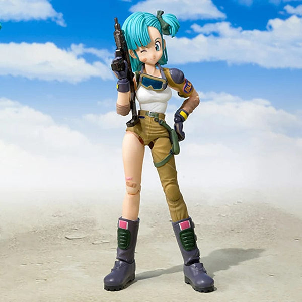 Planet Gates without box 13.5cm 13.5cm Anime Dragon Ball Figures Bulma Goku Action Figure Movable PVC Collection Doll SHF Childhood Son Goku Figurine Model Toys