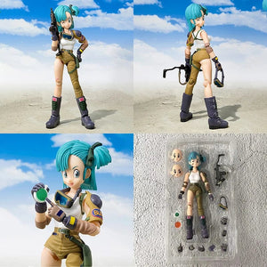 Planet Gates without box 13.5cm 13.5cm Anime Dragon Ball Figures Bulma Goku Action Figure Movable PVC Collection Doll SHF Childhood Son Goku Figurine Model Toys