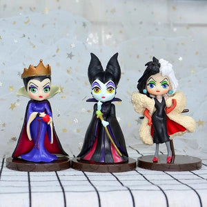 Planet Gates without box 3pcs/set Q posket Petit Villains Maleficent Vinyl Action Figure Collection Model Doll Toys for Children Christmas Gift