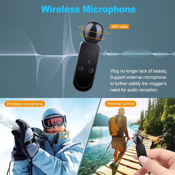 Planet Gates Without Touch Screen 1 / With 128GB Card 5K Action Camera 4K60FPS Dual IPS Touch LCD WiFi 170° 30M Waterproof 5X Zoom Anti-shake Sports Camera With Remote Control