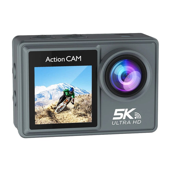 Planet Gates Without Touch Screen 1 / With 128GB Card 5K Action Camera 4K60FPS Dual IPS Touch LCD WiFi 170° 30M Waterproof 5X Zoom Anti-shake Sports Camera With Remote Control
