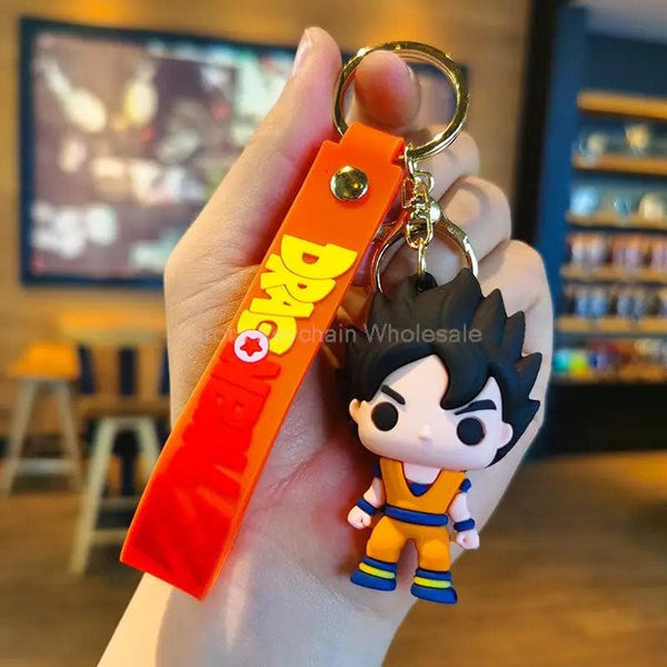 Planet Gates WJ001D20 New Anime Dragon Ball Keychain Z Super Saiyan Son Goku Bulma Broly Piccolo Majin Buu Series Car Pendant Keyring Kids Toys Gifts