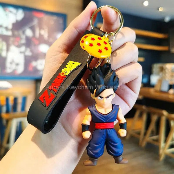 Planet Gates WJ001D3 New Anime Dragon Ball Keychain Z Super Saiyan Son Goku Bulma Broly Piccolo Majin Buu Series Car Pendant Keyring Kids Toys Gifts