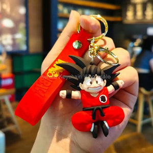 Planet Gates WJ015D1 New Anime Dragon Ball Keychain Z Super Saiyan Son Goku Bulma Broly Piccolo Majin Buu Series Car Pendant Keyring Kids Toys Gifts