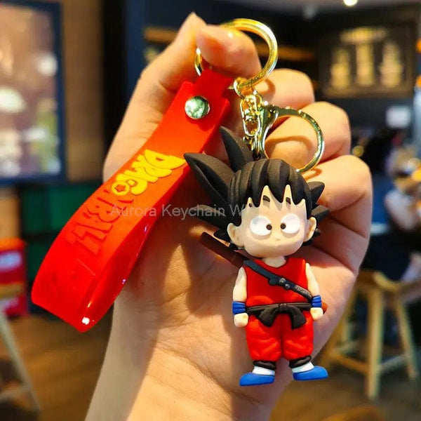 Planet Gates WJ015D4 New Anime Dragon Ball Keychain Z Super Saiyan Son Goku Bulma Broly Piccolo Majin Buu Series Car Pendant Keyring Kids Toys Gifts