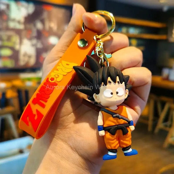 Planet Gates WJ015D6 New Anime Dragon Ball Keychain Z Super Saiyan Son Goku Bulma Broly Piccolo Majin Buu Series Car Pendant Keyring Kids Toys Gifts