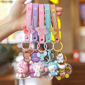 Planet Gates WJ046C5 Sanrio Hello Kitty My Melody Kuromi Cinnamoroll Kawaii Fashion Keychain Boy Girl Bag Pendant Cute Doll Child Toys Birthday Gifts