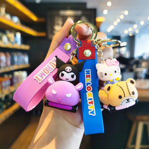 Planet Gates WJ046C5 Sanrio Hello Kitty My Melody Kuromi Cinnamoroll Kawaii Fashion Keychain Boy Girl Bag Pendant Cute Doll Child Toys Birthday Gifts
