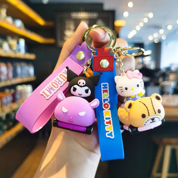 Planet Gates WJ046C5 Sanrio Hello Kitty My Melody Kuromi Cinnamoroll Kawaii Fashion Keychain Boy Girl Bag Pendant Cute Doll Child Toys Birthday Gifts
