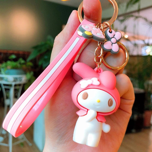 Planet Gates WJ046C5 Sanrio Hello Kitty My Melody Kuromi Cinnamoroll Kawaii Fashion Keychain Boy Girl Bag Pendant Cute Doll Child Toys Birthday Gifts
