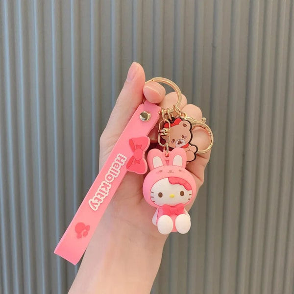 Planet Gates WJ046C5 Sanrio Hello Kitty My Melody Kuromi Cinnamoroll Kawaii Fashion Keychain Boy Girl Bag Pendant Cute Doll Child Toys Birthday Gifts