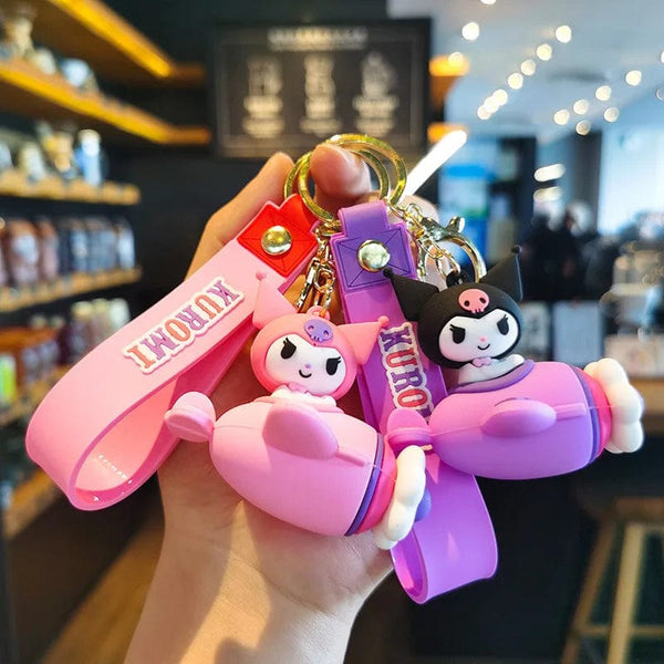 Planet Gates WJ046C5 Sanrio Hello Kitty My Melody Kuromi Cinnamoroll Kawaii Fashion Keychain Boy Girl Bag Pendant Cute Doll Child Toys Birthday Gifts
