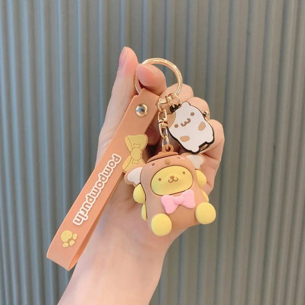 Planet Gates WJ046C5 Sanrio Hello Kitty My Melody Kuromi Cinnamoroll Kawaii Fashion Keychain Boy Girl Bag Pendant Cute Doll Child Toys Birthday Gifts