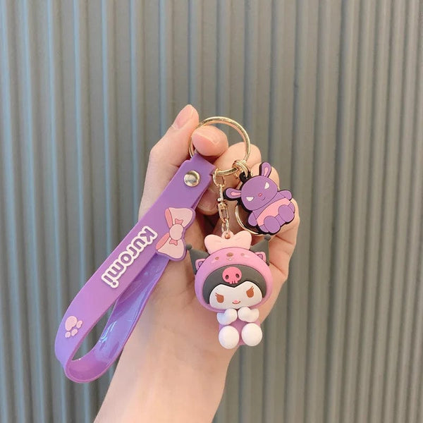 Planet Gates WJ046C5 Sanrio Hello Kitty My Melody Kuromi Cinnamoroll Kawaii Fashion Keychain Boy Girl Bag Pendant Cute Doll Child Toys Birthday Gifts