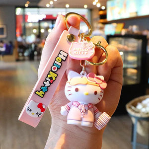 Planet Gates WJ046C5 Sanrio Hello Kitty My Melody Kuromi Cinnamoroll Kawaii Fashion Keychain Boy Girl Bag Pendant Cute Doll Child Toys Birthday Gifts