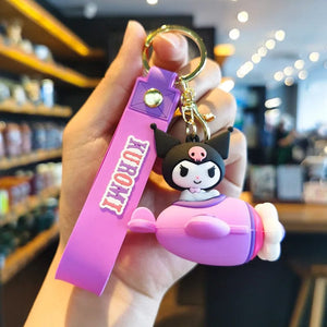 Planet Gates WJ046C5 Sanrio Hello Kitty My Melody Kuromi Cinnamoroll Kawaii Fashion Keychain Boy Girl Bag Pendant Cute Doll Child Toys Birthday Gifts
