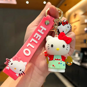 Planet Gates WJ046C5 Sanrio Hello Kitty My Melody Kuromi Cinnamoroll Kawaii Fashion Keychain Boy Girl Bag Pendant Cute Doll Child Toys Birthday Gifts