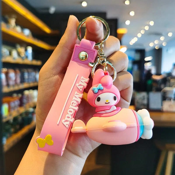 Planet Gates WJ046C5 Sanrio Hello Kitty My Melody Kuromi Cinnamoroll Kawaii Fashion Keychain Boy Girl Bag Pendant Cute Doll Child Toys Birthday Gifts