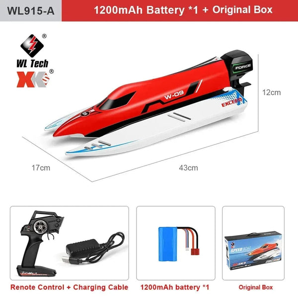 Planet Gates WL915-A 45KM R WLtoys WL916 WL915-A RC Boat 2.4Ghz 55KM/H Brushless High Speed Racing Ship 2200mAh Remote Control Speedboat Toys For Adults