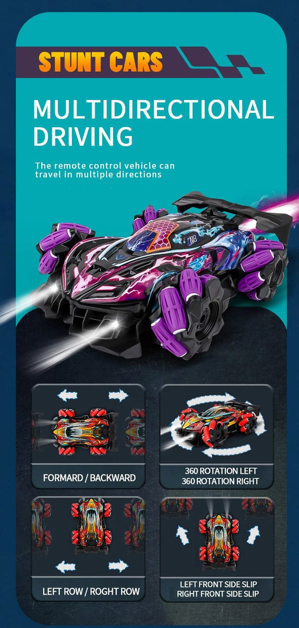 Planet Gates WLtoys F1 RC Drift Car With Music Led Lights 2.4G Glove Gesture Radio Remote Control Spray Stunt Cars 4WD Electric Children Toys