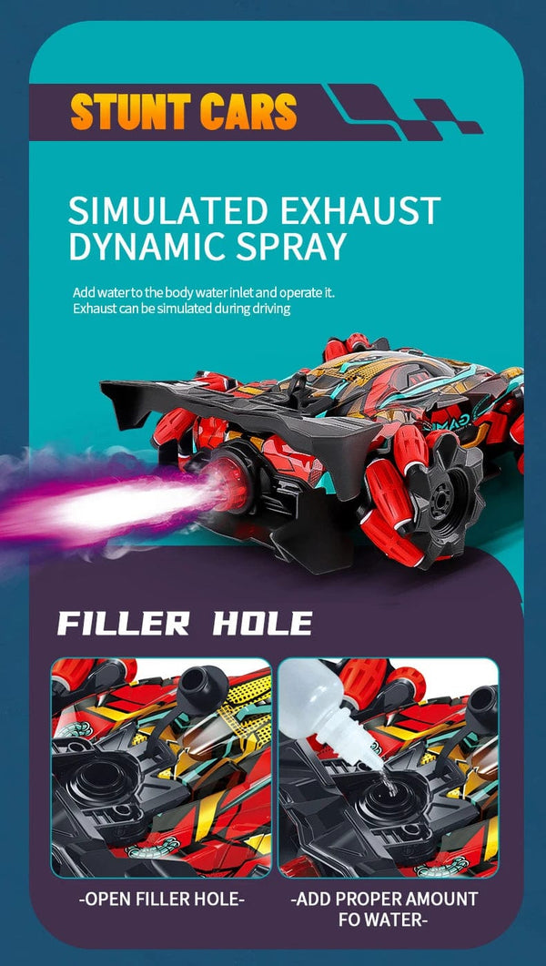 Planet Gates WLtoys F1 RC Drift Car With Music Led Lights 2.4G Glove Gesture Radio Remote Control Spray Stunt Cars 4WD Electric Children Toys