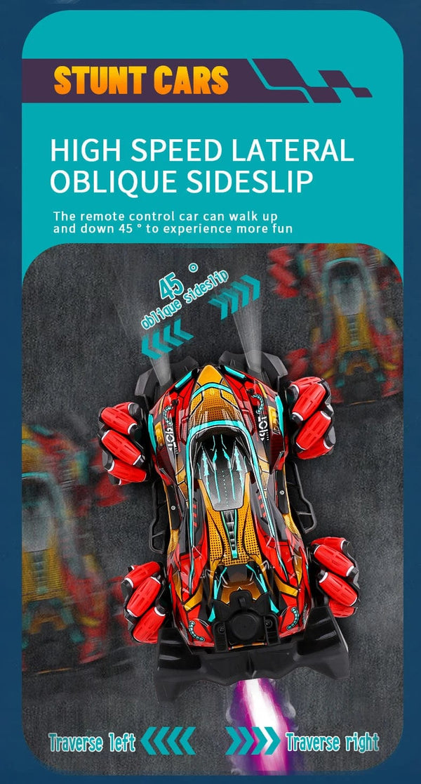 Planet Gates WLtoys F1 RC Drift Car With Music Led Lights 2.4G Glove Gesture Radio Remote Control Spray Stunt Cars 4WD Electric Children Toys