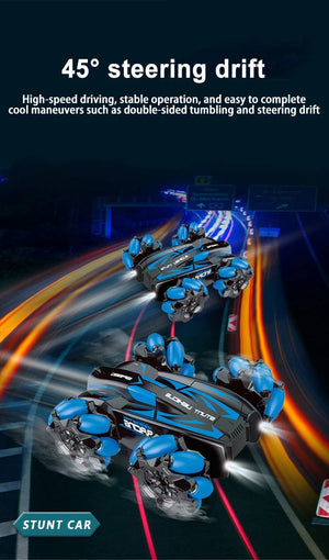 Planet Gates WLtoys F1 RC Drift Car With Music Led Lights 2.4G Glove Gesture Radio Remote Control Spray Stunt Cars 4WD Electric Children Toys