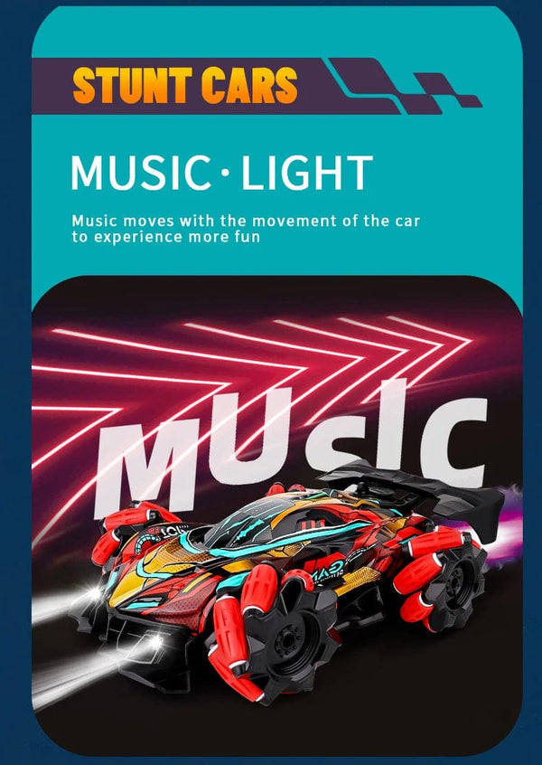 Planet Gates WLtoys F1 RC Drift Car With Music Led Lights 2.4G Glove Gesture Radio Remote Control Spray Stunt Cars 4WD Electric Children Toys