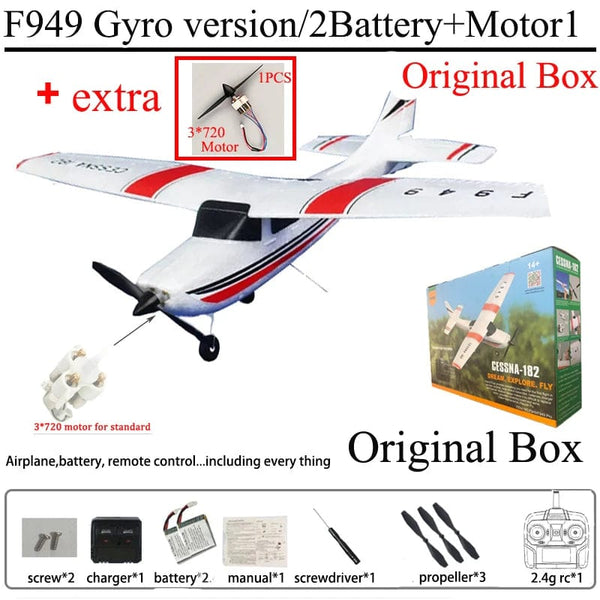 Planet Gates WLtoys F949 2.4G 3D6G 3Ch RC Airplane Fixed Wing Plane Outdoor Toys Drone RTF Upgrade Version Digital Servo F949S With Gyroscope