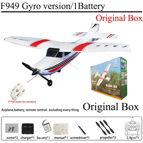 Planet Gates WLtoys F949 2.4G 3D6G 3Ch RC Airplane Fixed Wing Plane Outdoor Toys Drone RTF Upgrade Version Digital Servo F949S With Gyroscope