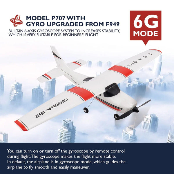 Planet Gates WLtoys F949 2.4G 3D6G 3Ch RC Airplane Fixed Wing Plane Outdoor Toys Drone RTF Upgrade Version Digital Servo F949S With Gyroscope