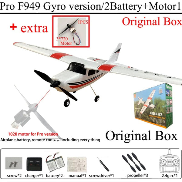 Planet Gates WLtoys F949 2.4G 3D6G 3Ch RC Airplane Fixed Wing Plane Outdoor Toys Drone RTF Upgrade Version Digital Servo F949S With Gyroscope