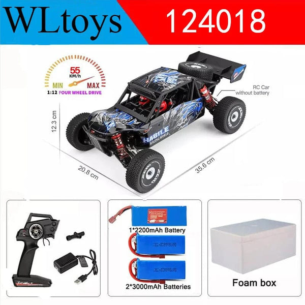 Planet Gates Wltoys New 124017-V8 1/12 2.4G Racing RC Cars 4WD Brushless Motor 75Km/H High Speed Remote Control Off-road Drift Toys For Aduit