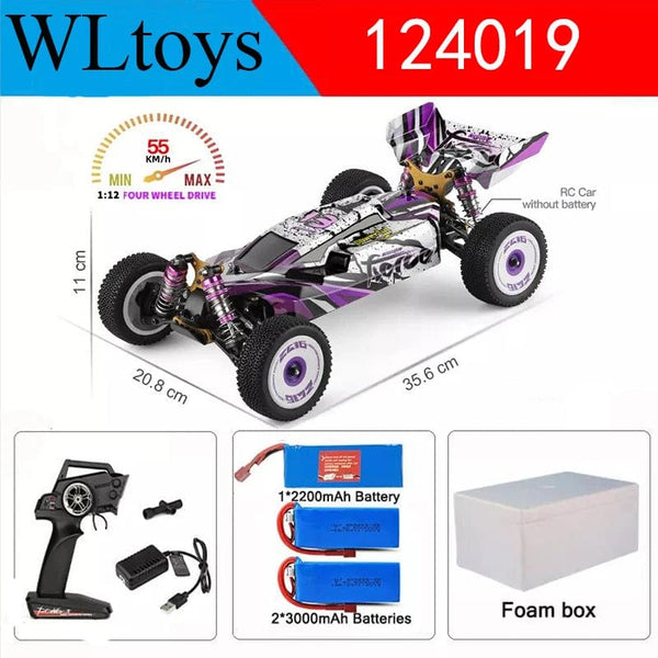 Planet Gates Wltoys New 124017-V8 1/12 2.4G Racing RC Cars 4WD Brushless Motor 75Km/H High Speed Remote Control Off-road Drift Toys For Aduit