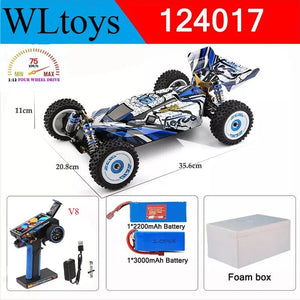 Planet Gates Wltoys New 124017-V8 1/12 2.4G Racing RC Cars 4WD Brushless Motor 75Km/H High Speed Remote Control Off-road Drift Toys For Aduit