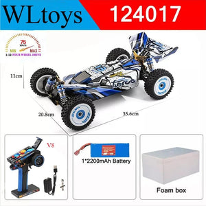 Planet Gates Wltoys New 124017-V8 1/12 2.4G Racing RC Cars 4WD Brushless Motor 75Km/H High Speed Remote Control Off-road Drift Toys For Aduit
