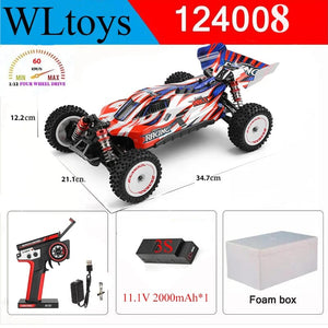 Planet Gates Wltoys New 124017-V8 1/12 2.4G Racing RC Cars 4WD Brushless Motor 75Km/H High Speed Remote Control Off-road Drift Toys For Aduit