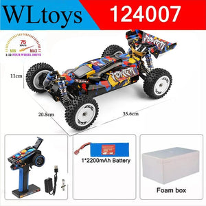 Planet Gates Wltoys New 124017-V8 1/12 2.4G Racing RC Cars 4WD Brushless Motor 75Km/H High Speed Remote Control Off-road Drift Toys For Aduit