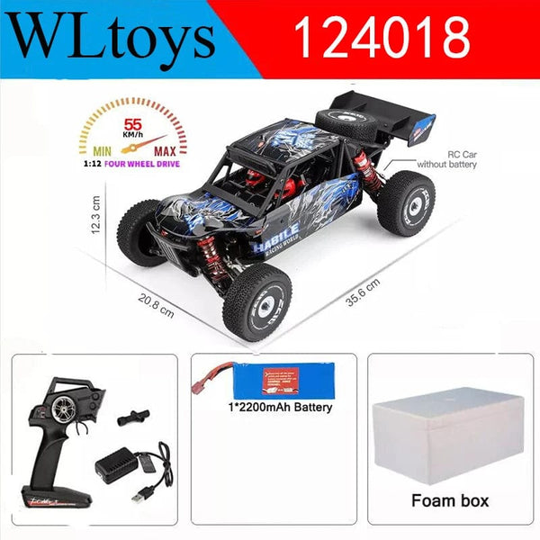 Planet Gates Wltoys New 124017-V8 1/12 2.4G Racing RC Cars 4WD Brushless Motor 75Km/H High Speed Remote Control Off-road Drift Toys For Aduit