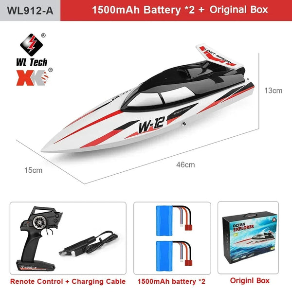 Planet Gates WLtoys WL916 WL915-A RC Boat 2.4Ghz 55KM/H Brushless High Speed Racing Ship 2200mAh Remote Control Speedboat Toys For Adults