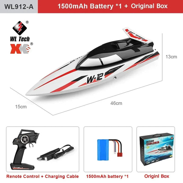 Planet Gates WLtoys WL916 WL915-A RC Boat 2.4Ghz 55KM/H Brushless High Speed Racing Ship 2200mAh Remote Control Speedboat Toys For Adults