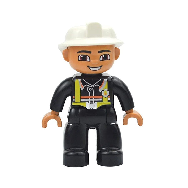 Planet Gates Woker D Figures Dolls Big Size Building Blocks Family Action Workers Doctor Police Farmer Compatible Large Bricks Duploes Kid Toys