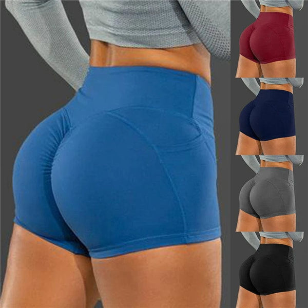 Planet Gates Women Gym Shorts High Waist Push Up Cycling Sport Leggings Phone Pockets For Femme Running Fitness Trainning Yoga Short Pants