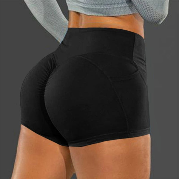 Planet Gates Women Gym Shorts High Waist Push Up Cycling Sport Leggings Phone Pockets For Femme Running Fitness Trainning Yoga Short Pants