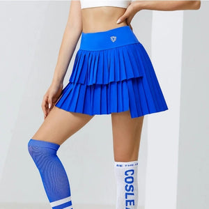 Planet Gates Women High Waist Double Layer Pleated Skirt Sports Golf Tennis Skirts Gym Fitness Running Yoga Soft Short Athletic Workout Skort